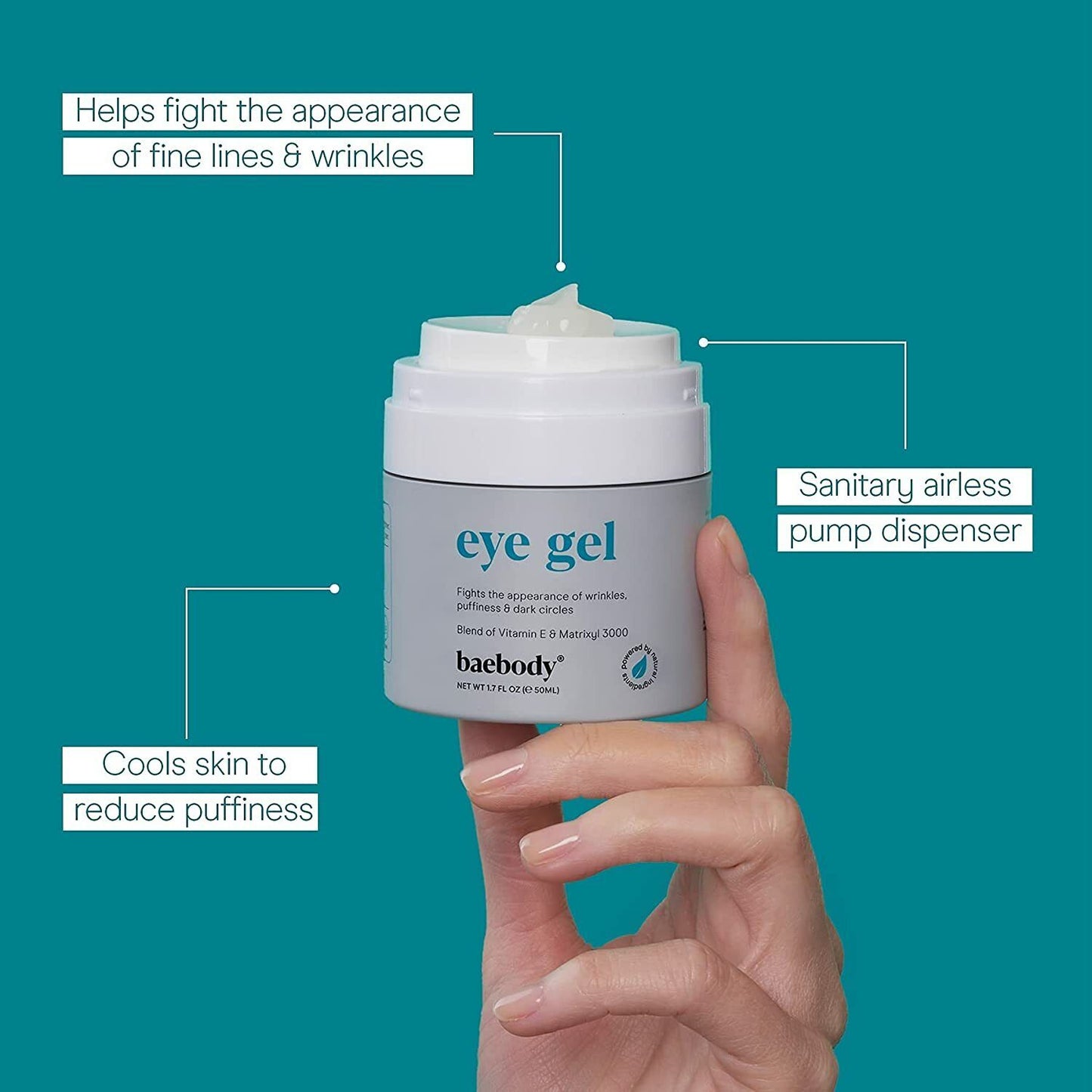 BAEBODY EYE GEL Face Wrinkles Dark Circles Puffiness Hyaluronic Acid Anti Aging