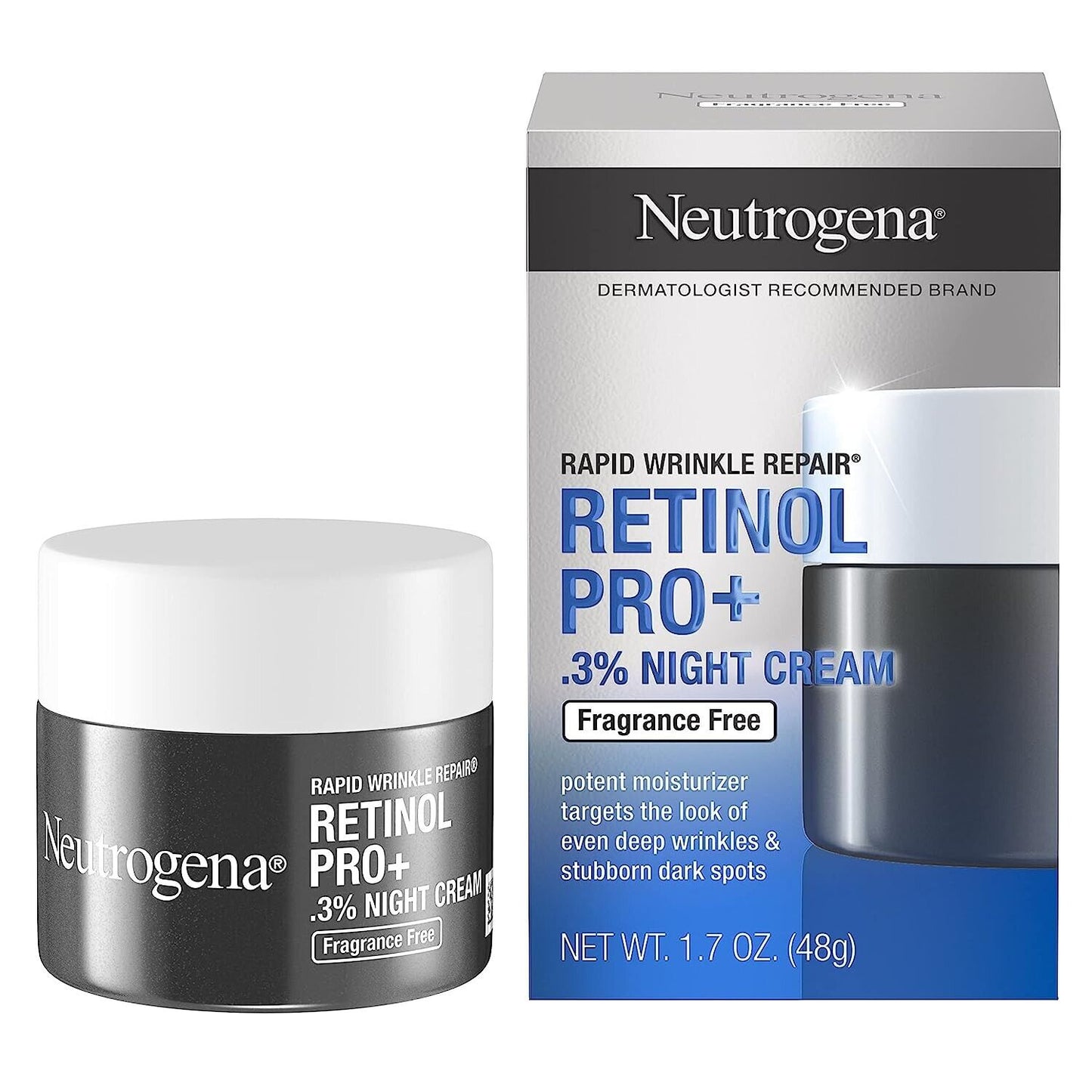 Neutrogena Rapid Wrinkle Repair Retinol Pro+ .3% Night Cream Moisturiser 48g NEW