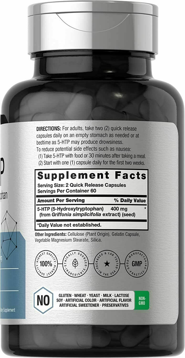 5-HTP 400mg Serve EXTRA STRENGTH Serotonin Sleep Stress Anxiety HORBAACH 120 Cap