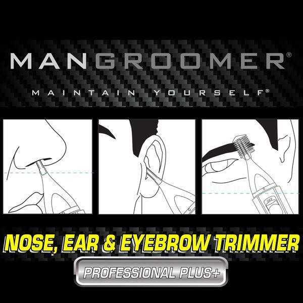 MANGROOMER Advanced Professional Plus+ Nose Trimmer Ear Hair Eyebrow with Light