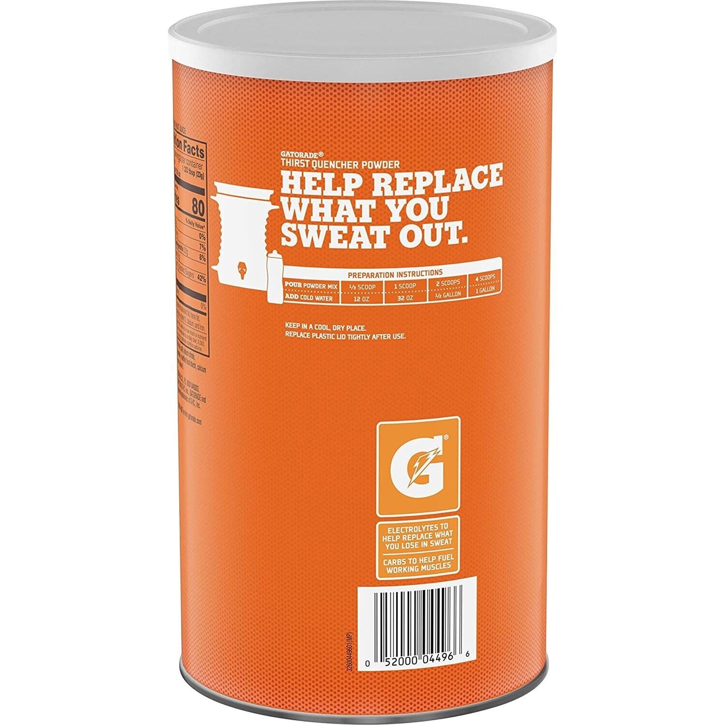Gatorade Electrolyte Sports Powder ORANGE - 95 Serves - 2.17kg (makes 34L)