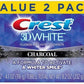 Crest 2 x 116g Pack 3D White Luxe Brilliance Charcoal Teeth Whitening Toothpaste