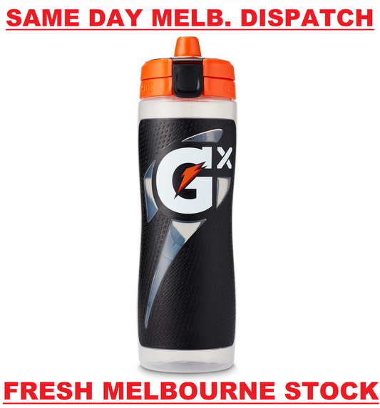 Gatorade Gx Sports Drink Bottle EASY GRIP LEAK PROOF BPA FREE 887mL - BLACK