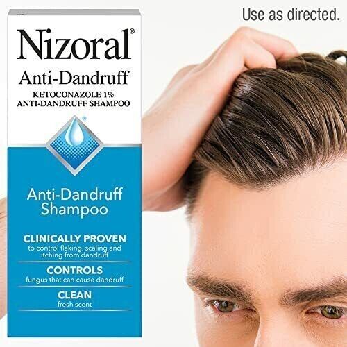 Nizoral A-D Anti-Dandruff Shampoo 1% - Seborrheic Dermatitis Treatment 125mL NEW
