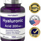 Horbaach Hyaluronic Acid 200mg 150 Cap DOUBLE STRENGTH ANTI-AGING - FREE EXPRESS