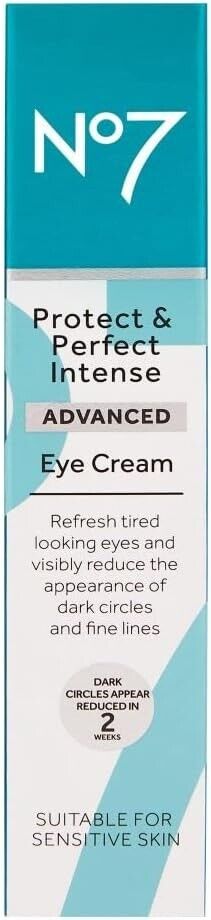 No7 Protect & Perfect INTENSE ADVANCED Eye Cream Anti Aging Reduce Wrinkles 15mL