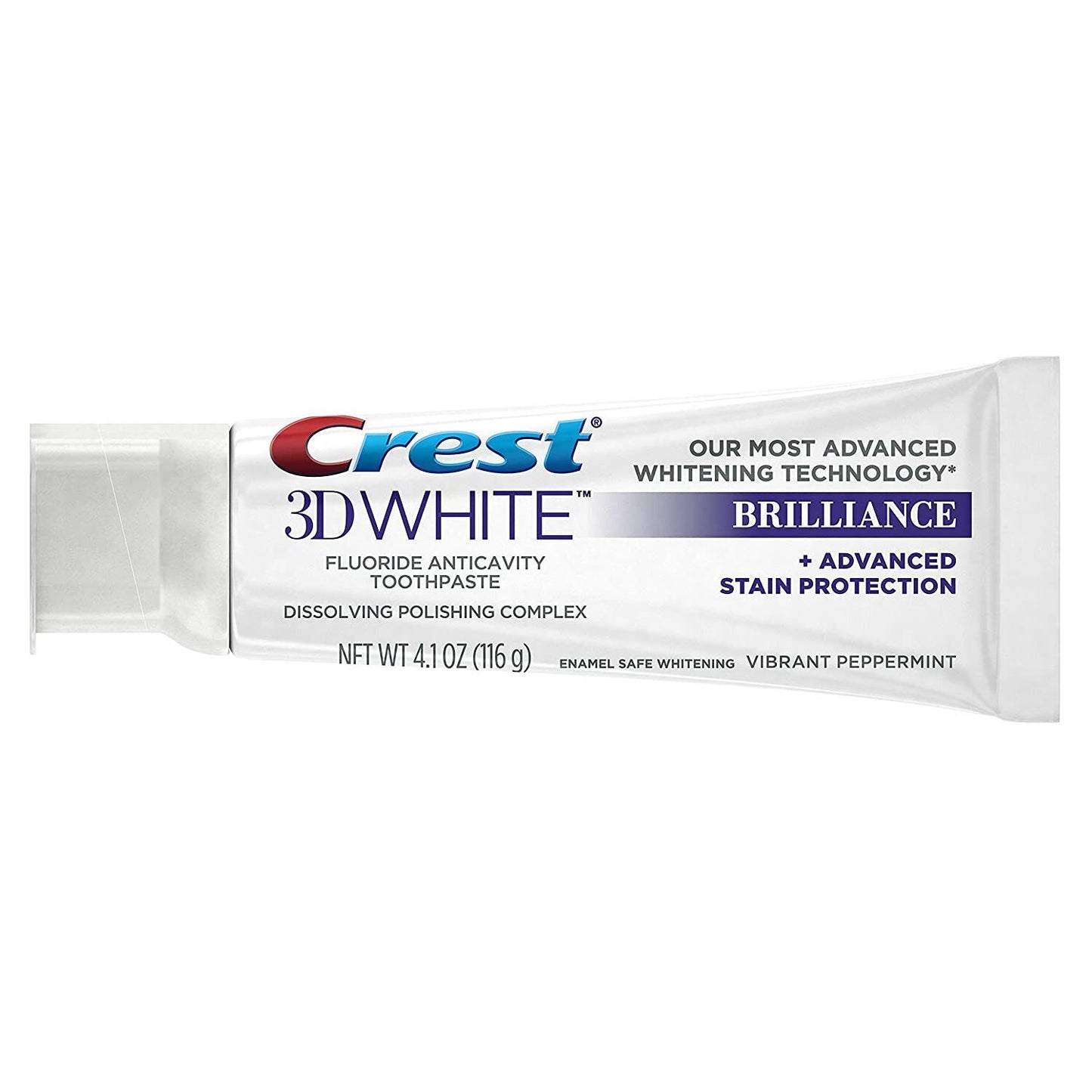 Crest 2 x 116g Pack 3D White Luxe Brilliance Vibrant Teeth Whitening Toothpaste