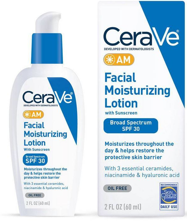 CeraVe AM Facial Moisturizing Lotion SPF30 OIL FREE 60mL - FREE EXPRESS POST