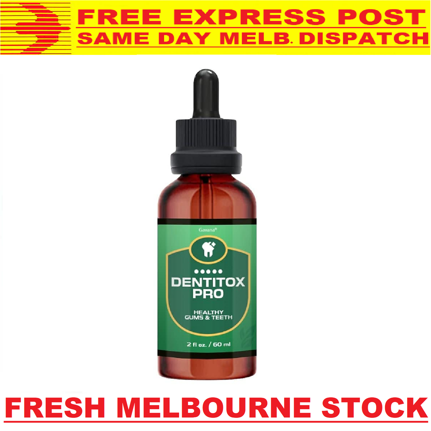 DENTITOX PRO DROPS Healthy Teeth + Gums Eliminates Bacteria 60mL - FREE EXPRESS