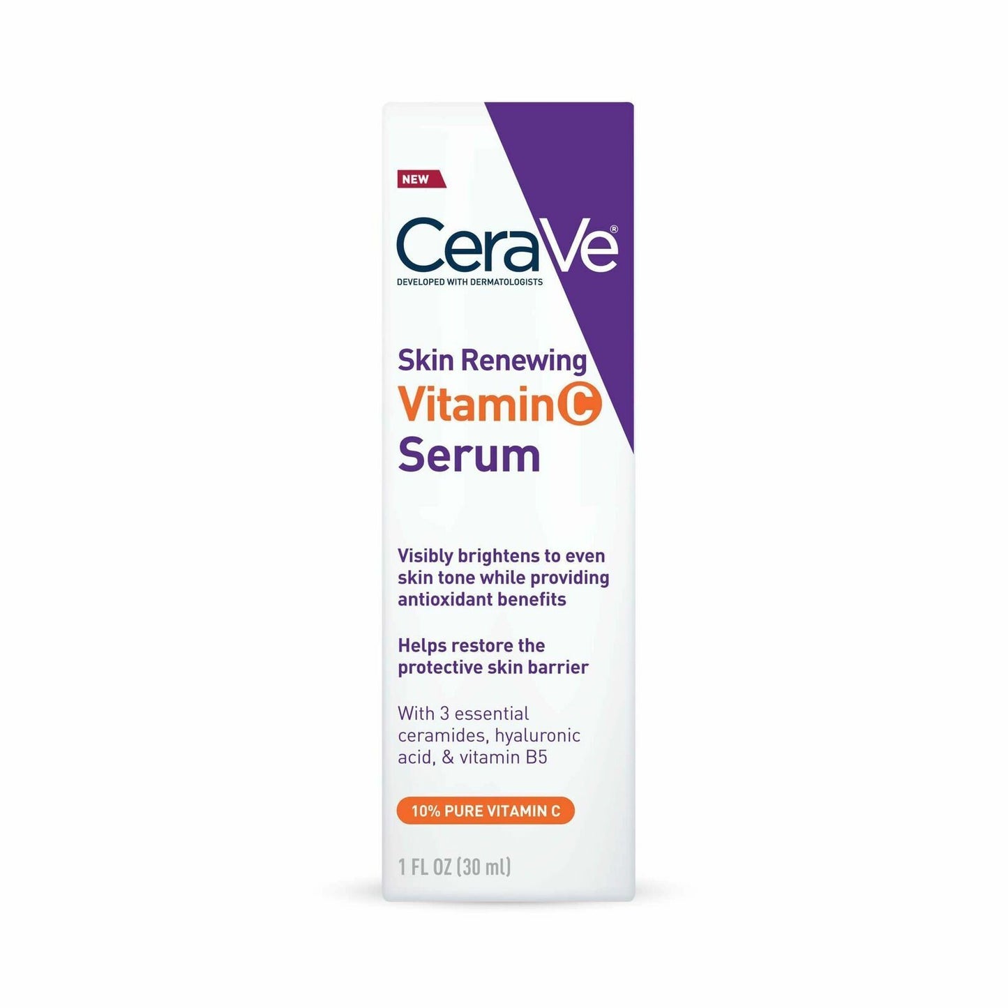 CERAVE SKIN RENEWING VITAMIN C & HYALURONIC ACID SERUM 30ML - FREE EXPRESS POST!