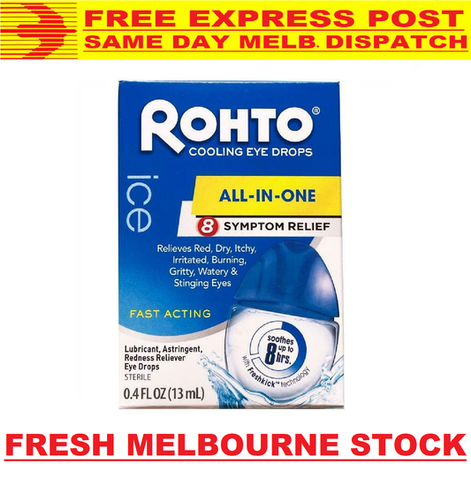 ROHTO ICE ALL-IN-ONE MULTI SYMPTOM RELIEF COOLING EYE DROPS 13ML FREE EXPRESS