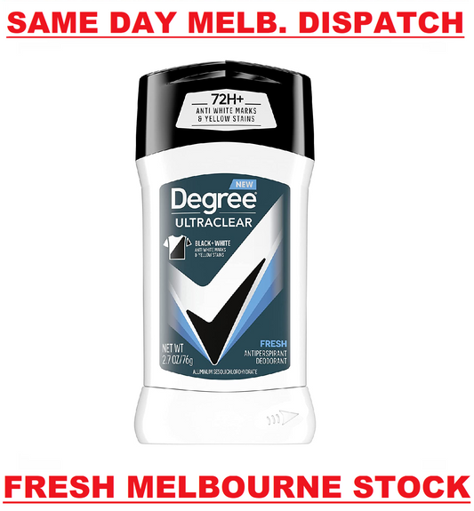 DEGREE Men UltraClear 72HR Antiperspirant Deodorant Stick Anti-Stain FRESH - 76g