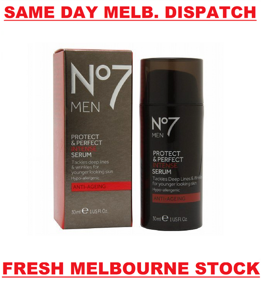 Boots No7 MEN Protect & Perfect Intense ADVANCED ANTI AGING SERUM Sensitive 30mL