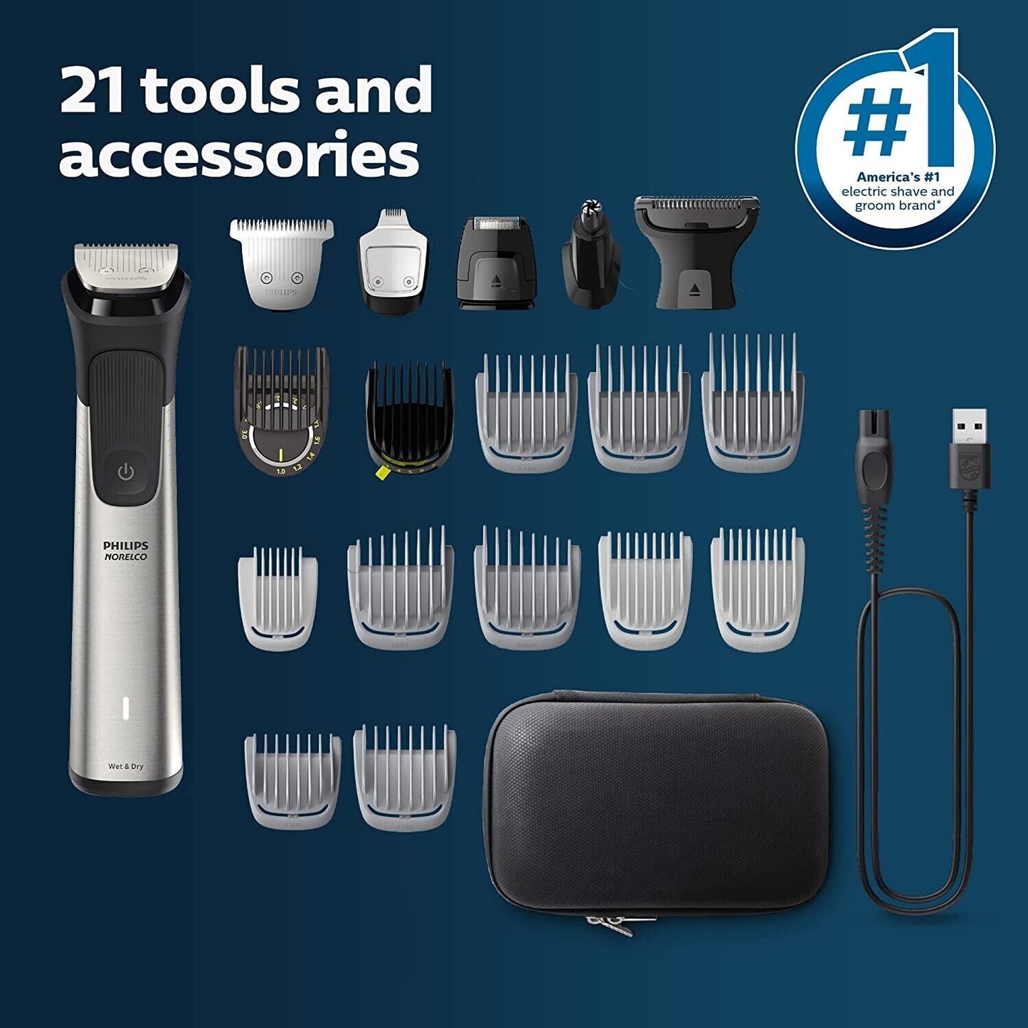 Philips Norelco Multigroom 9000 21-in-1 Head to Toe Trimmer MG9510/60 BRAND NEW