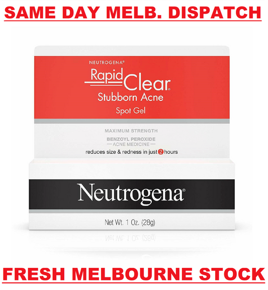 Neutrogena Rapid Clear Stubborn Acne Spot Gel Skin Care 10% Benzoyl Peroxide 28g