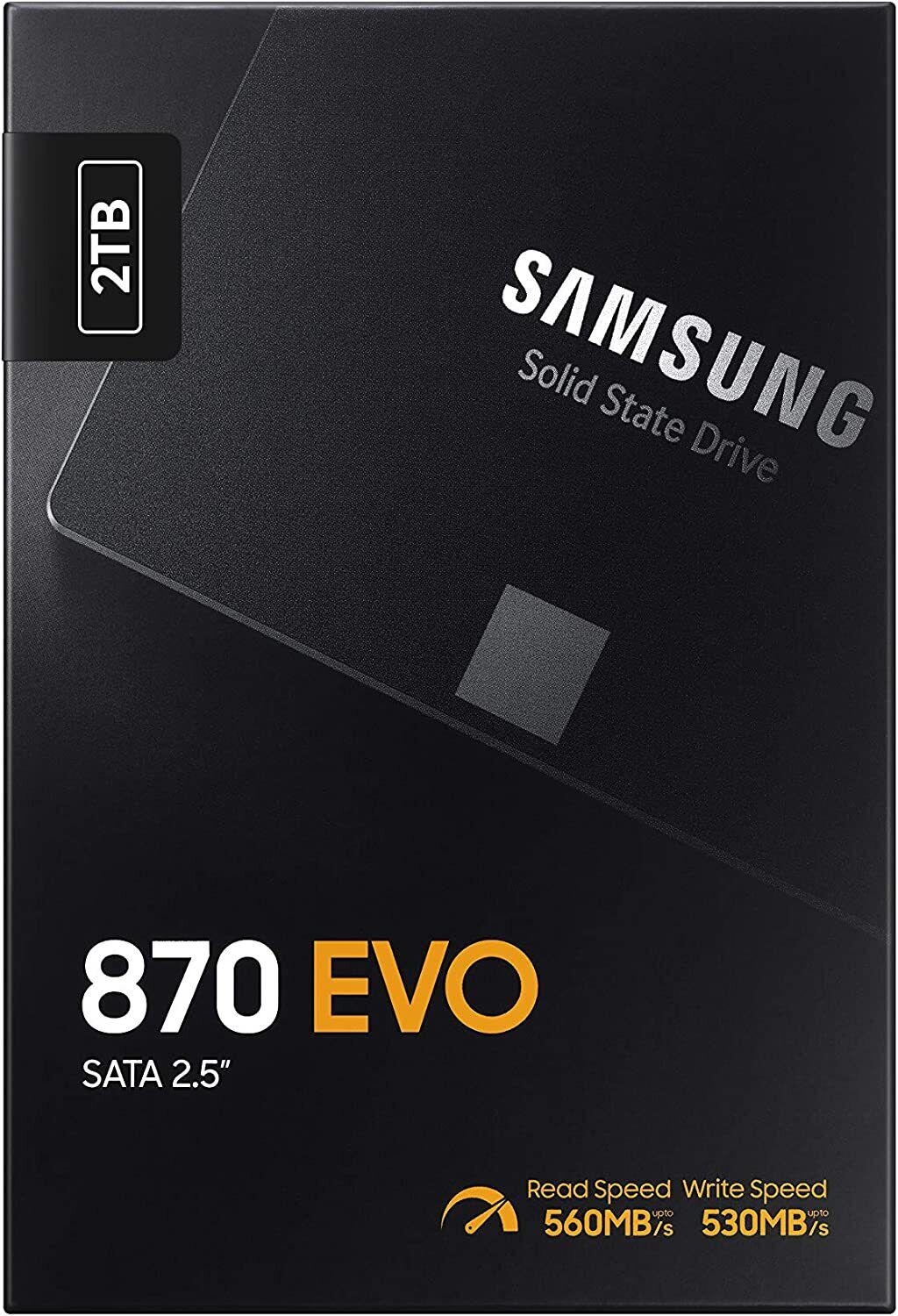 SAMSUNG SSD 870 EVO 2TB Solid State Drive Internal SATA 2.5" MZ-77E2T0BW