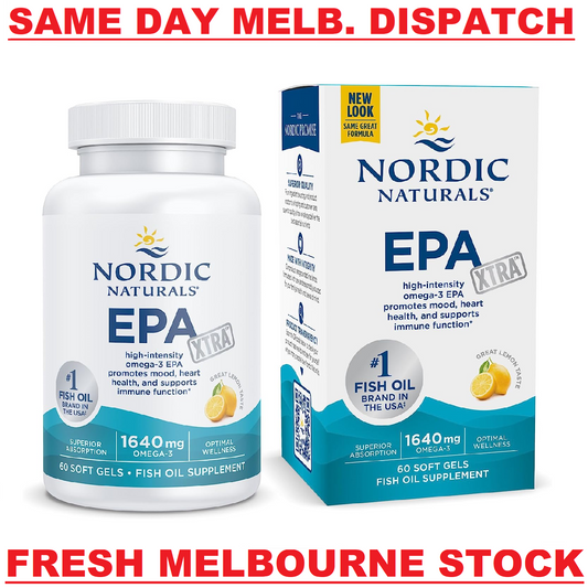 NORDIC NATURALS EPA XTRA 1640mg Omega-3 DHA/EPA Fish Oil - 60 Soft Gels Lemon