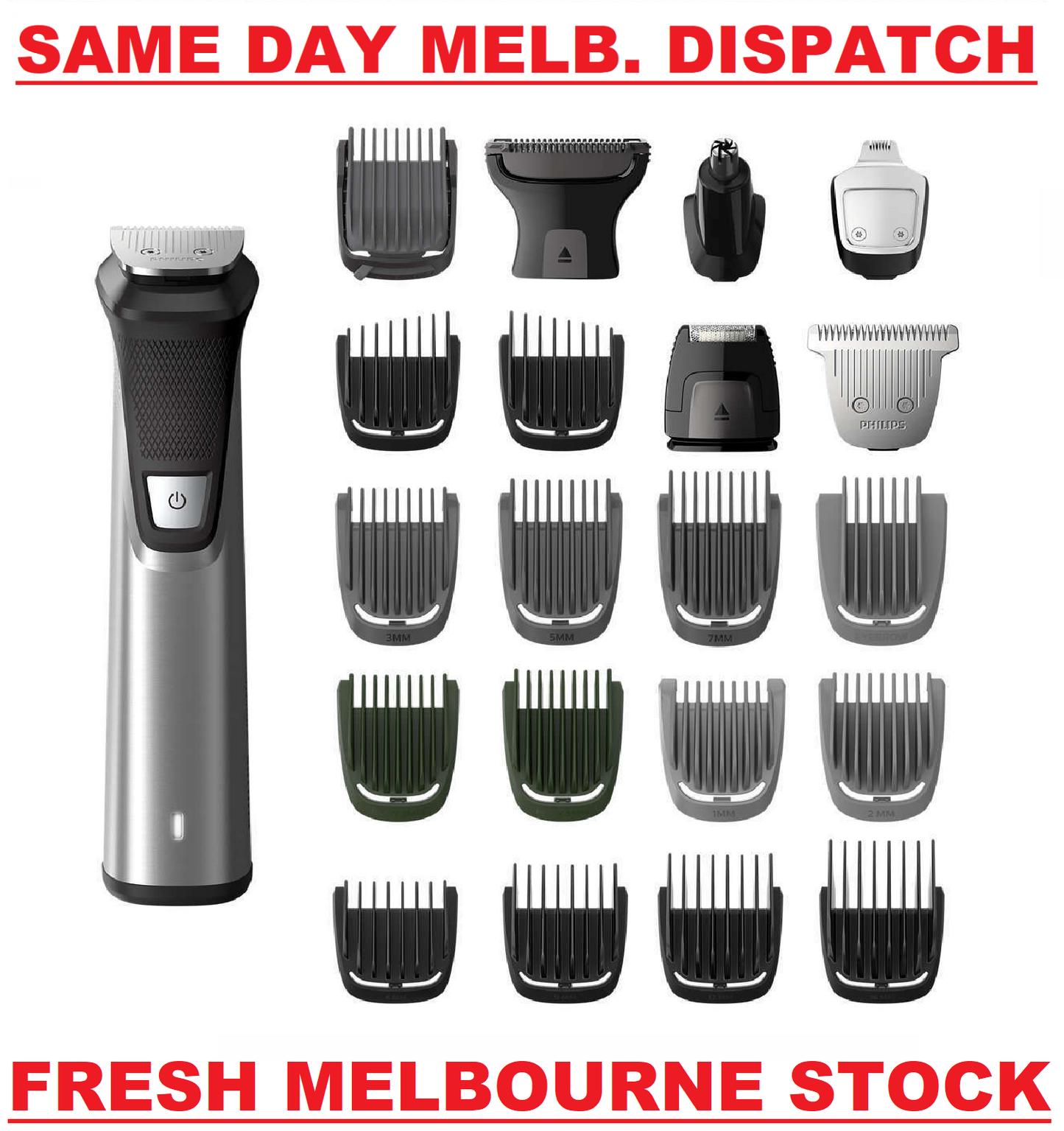 Philips Norelco Multigroom Series 9000 25-in-1 Head to Toe Trimmer MG7770/49 NEW