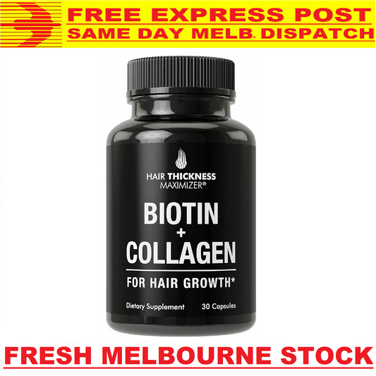BIOTIN + COLLAGEN HAIR GROWTH VITAMINS Longer Stronger Thicker + Skin & Nails