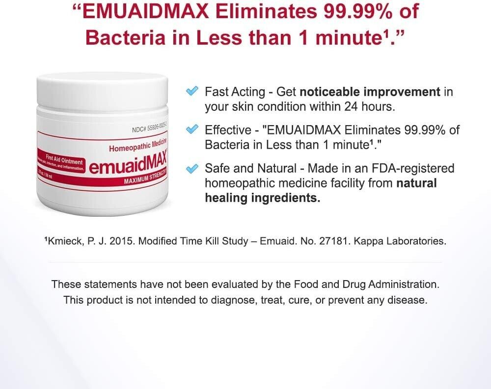 EMUAID MAX First Aid Anti-Fungal Natural Ointment 2oz/59mL - FREE EXPRESS POST