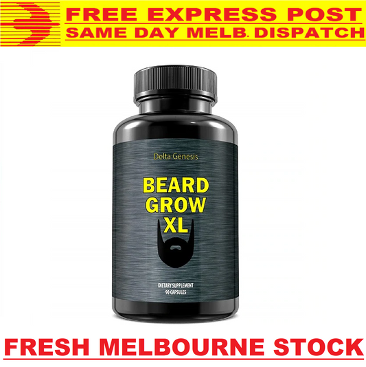 BEARD GROW XL Mens Facial Hair Growth Supplement DHT BLOCKER - FREE EXPRESS POST