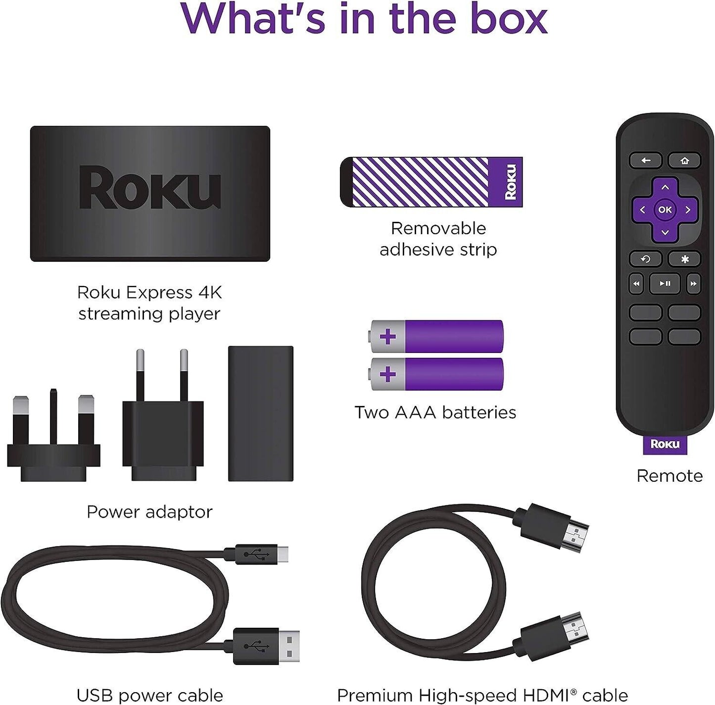 Roku Express 4K | HD | HDR Streaming for Netflix Plex Amazon Prime Video Disney+