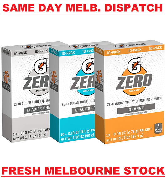 Gatorade Zero Sports Drink Powder- Sugar Free- Cherry,Glacier Freeze,Orange-30pk