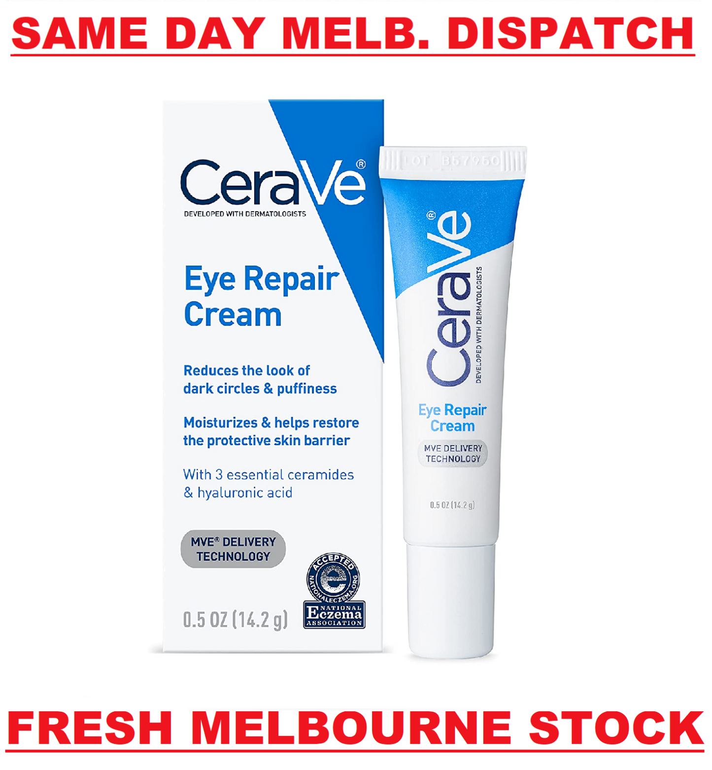 CeraVe Eye Repair Cream 14.2g Reduce Dark Circles Puffiness Wrinkles Anti-Aging