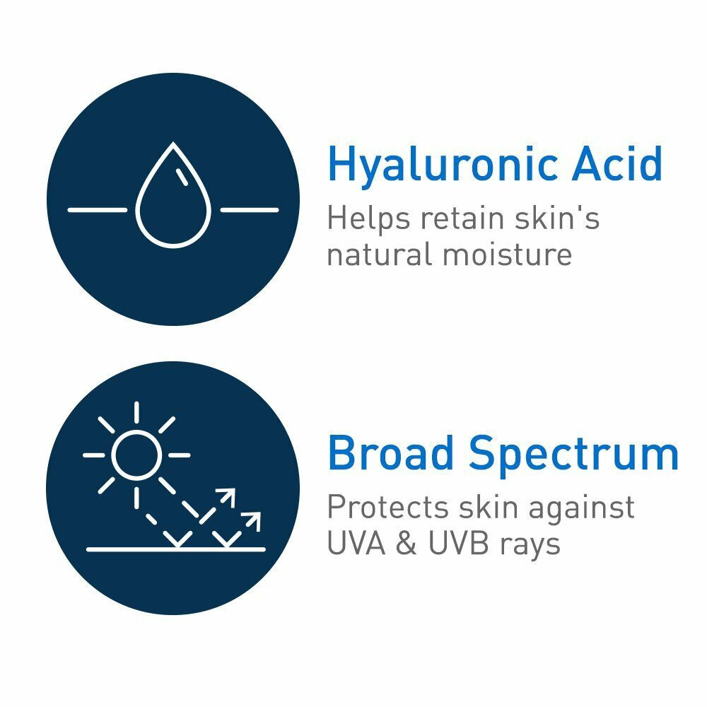 CeraVe AM Ultra Light Moisturizing Lotion SPF30 Hyaluronic Acid Sunscreen 50 mL