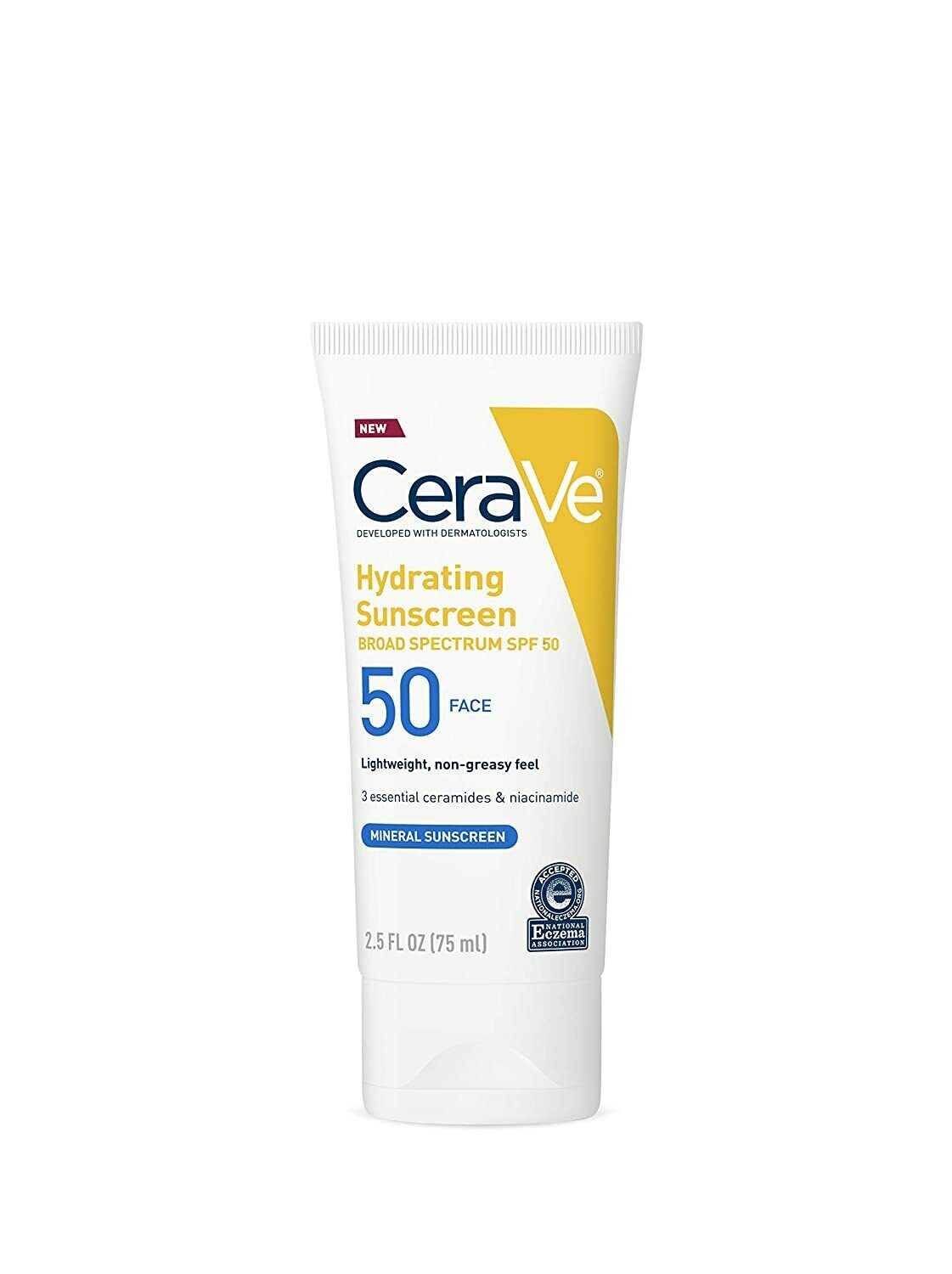 CeraVe Hydrating Mineral Face Sunscreen SPF50 Lightweight Lotion 75mL BRAND NEW
