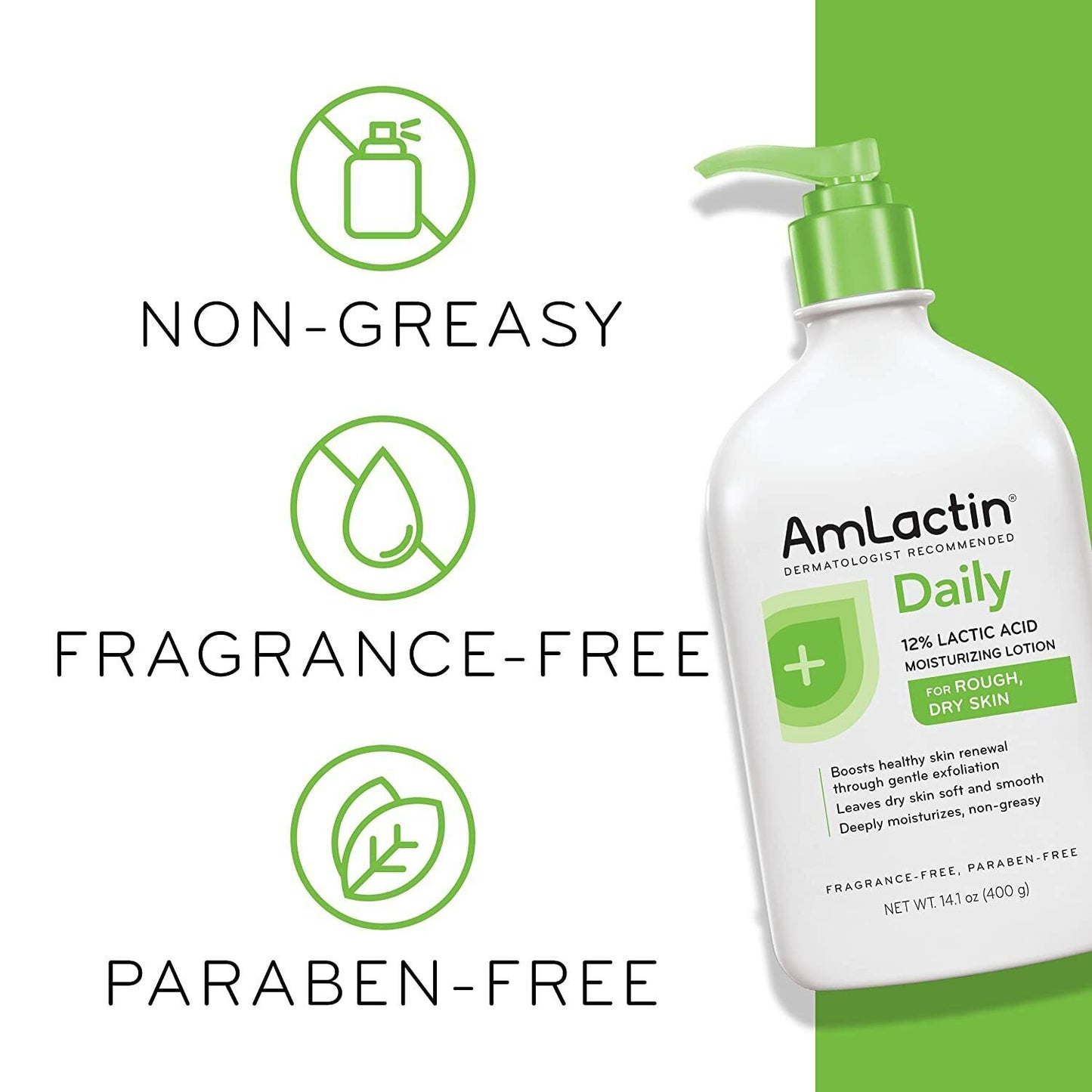 AmLactin Daily Moisturizing Body Lotion Alpha-Hydroxy Therapy 400mL NEW & SEALED
