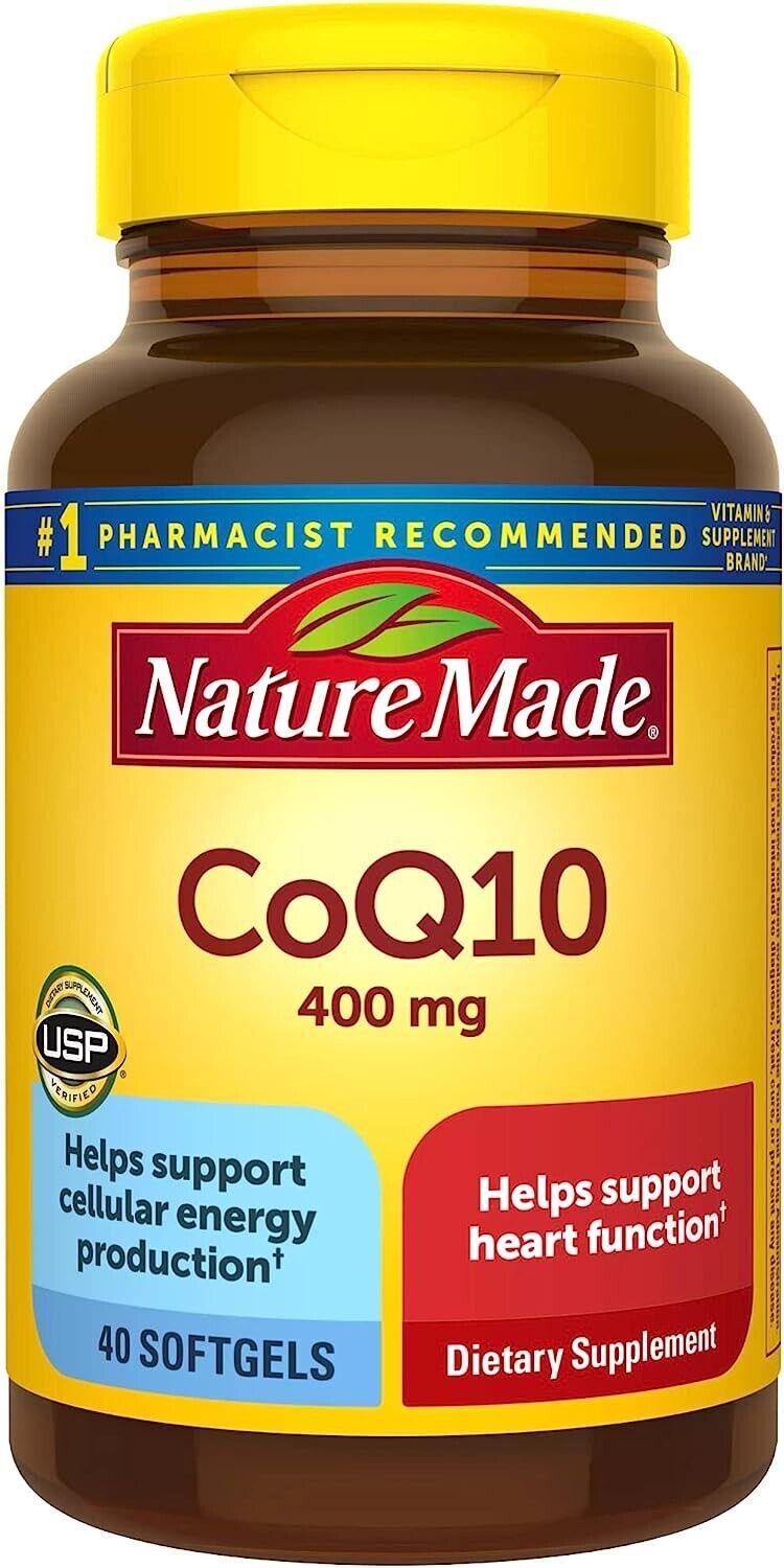 NATURE MADE CoQ10 400mg Support Heart Health & Energy Production - 40 Soft Gels