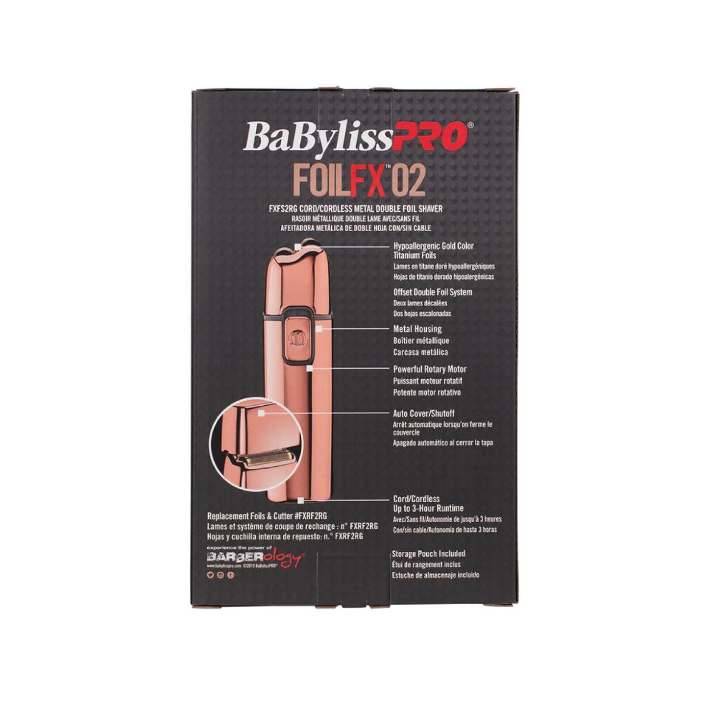 BabylissPRO FoilFX02 Metal Double Foil FX02 Hair Shaver Fade FXFS2RG ROSE GOLD