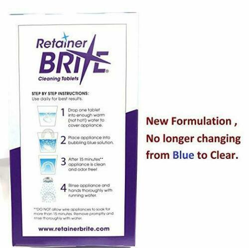 RETAINER BRITE CLEANING 96 TABLETS - 3 Month Supply Dental Oral Care MELB STOCK