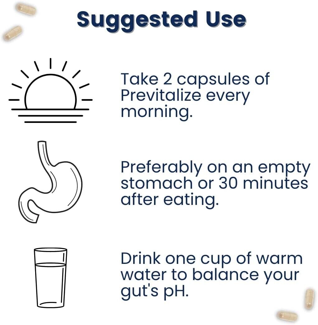 PREVITALIZE Prebiotic Menopause Supplement Natural Weight Management 60 Capsules