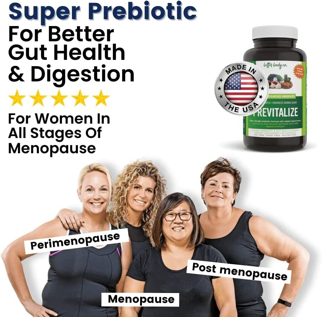 PREVITALIZE Prebiotic Menopause Supplement Natural Weight Management 60 Capsules