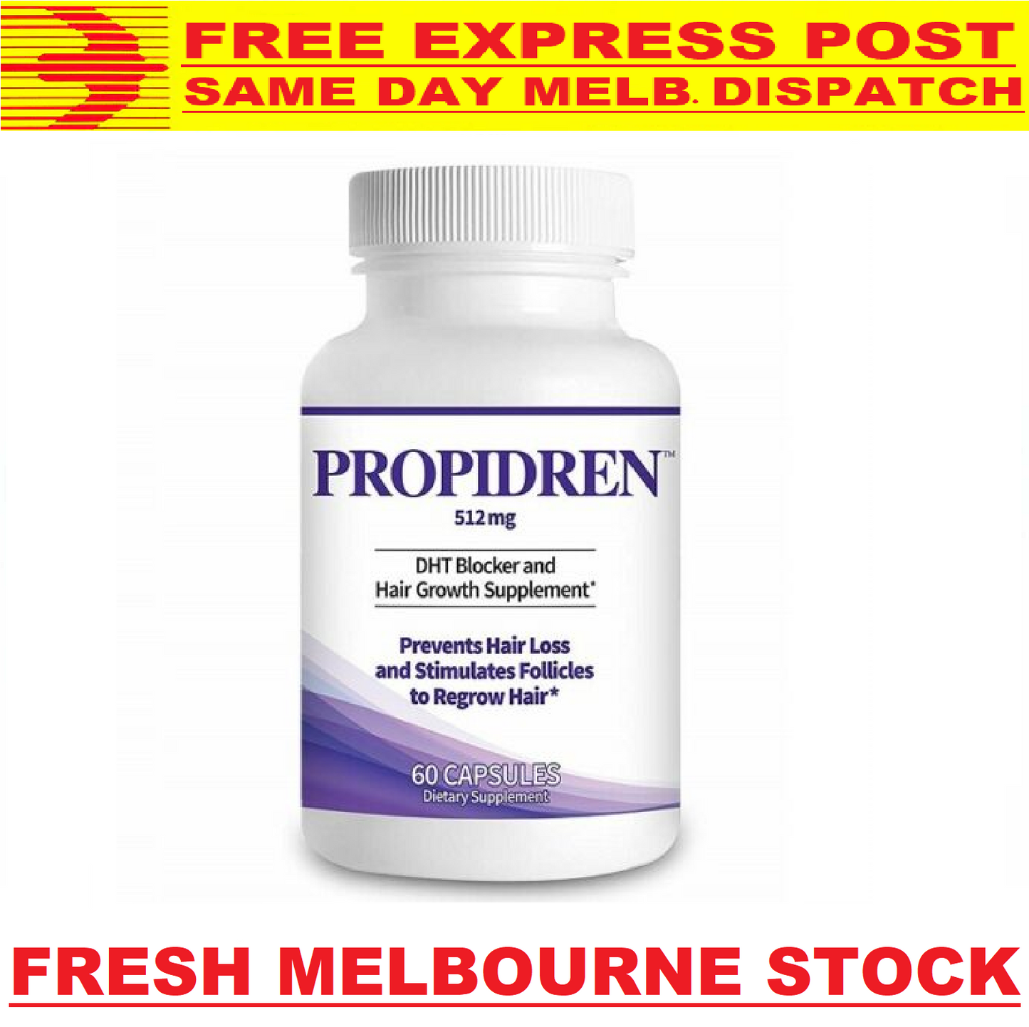 PROPIDREN Hair Growth Loss Vitamins DHT Blocker Biotin Saw Palmetto Supplement