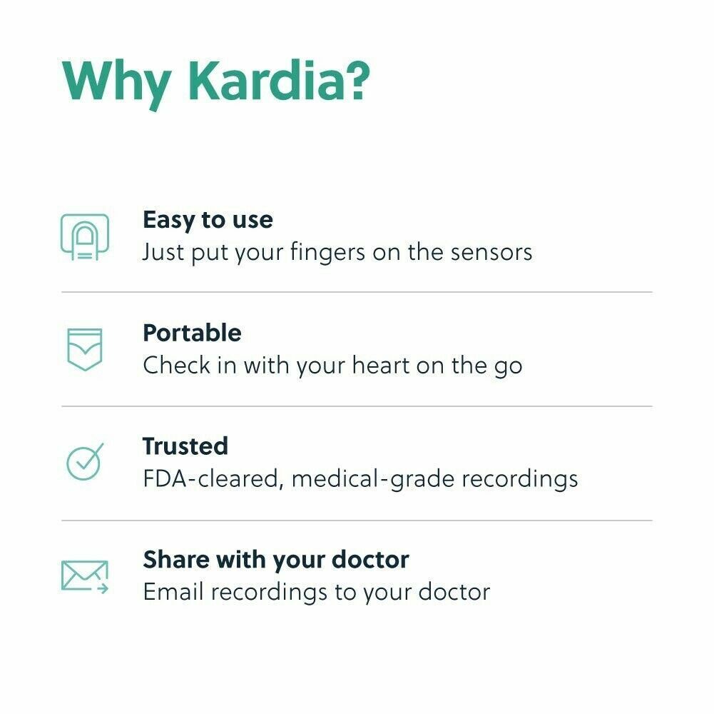 Alivecor KardiaMobile Personal Mobile EKG ECG Monitor Wireless Detects Afib NEW