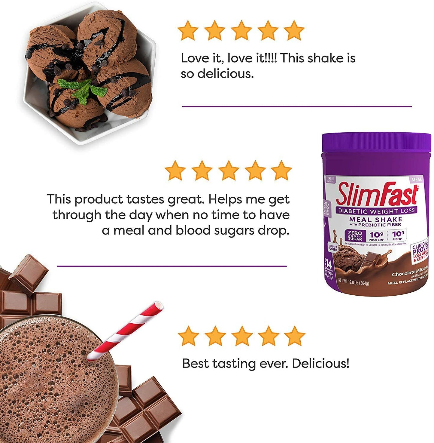 SlimFast Diabetic Meal Replacement - Chocolate 364g BBD 19/01 QUICK SALE!!!