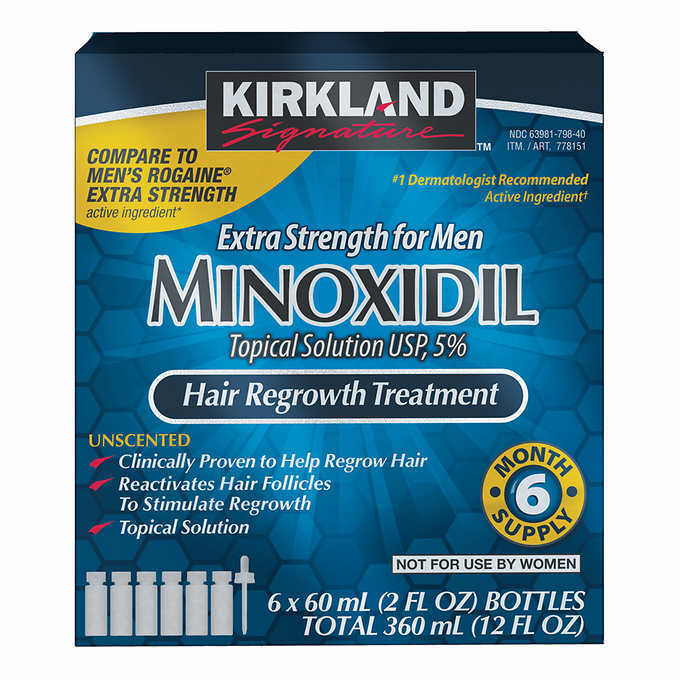 Kirkland Members Mark Minoxidil 5% Topical Hair Loss Regrowth SOLUTION Treatment Regaine FREE EXPRESS