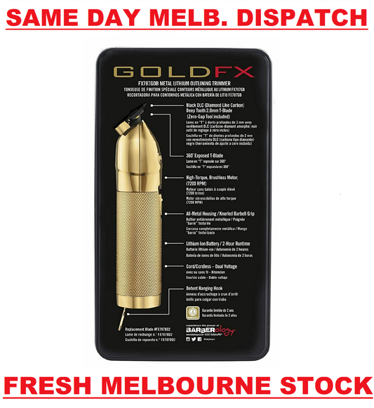 Babyliss Pro GoldFX Skeleton Outline Lithium Hair Trimmer- Gold FX - BabylissPro