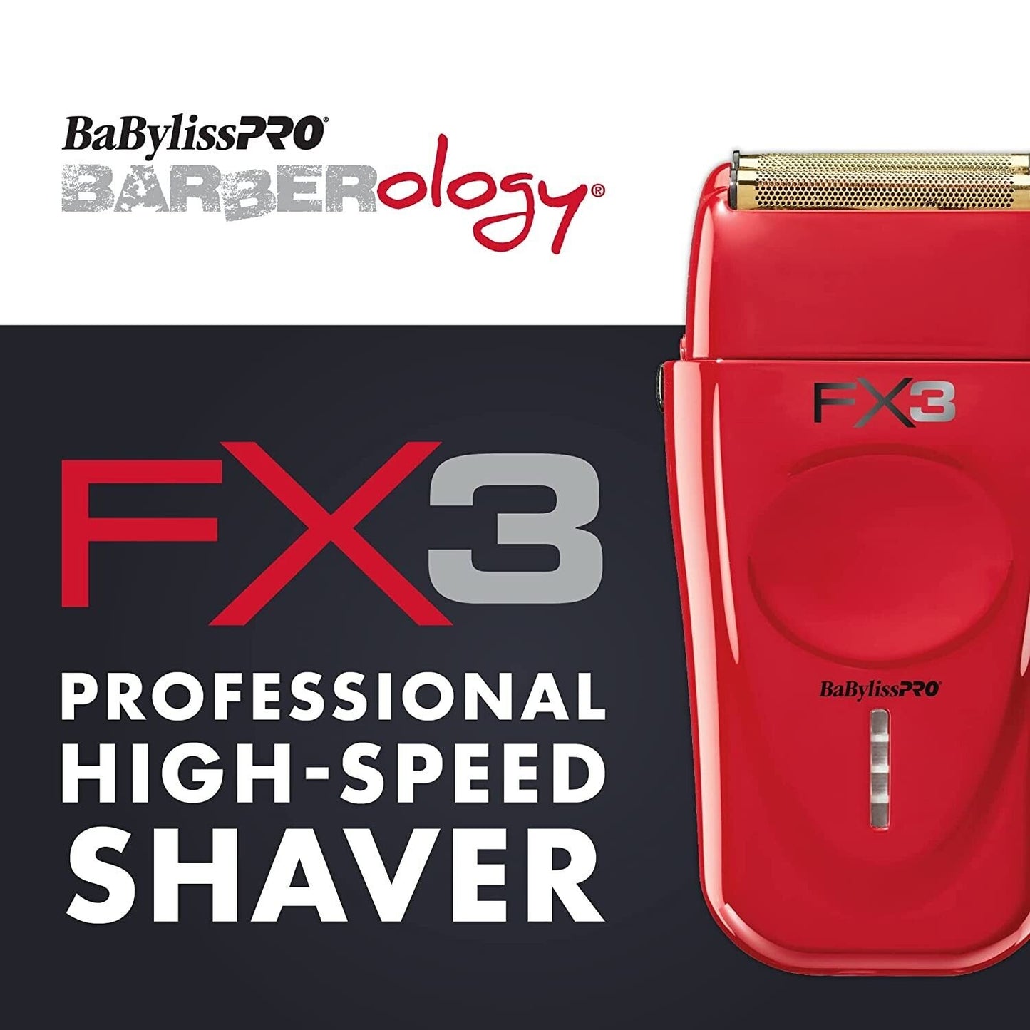 BabylissPRO FX3 Titanium Lithium Double Foil Hair Shaver Babyliss PRO FXX3S RED