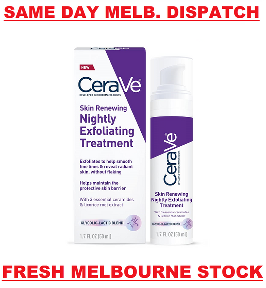 CeraVe Skin Renewing Anti-Aging Nightly Exfoliating Treatment Glycolic Acid 50mL
