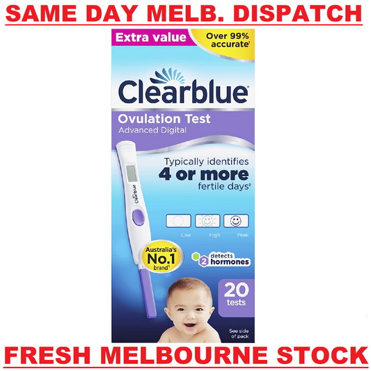 Clearblue Advanced Digital Ovulation Test Kit 20 Tests Dual Hormone Indicator