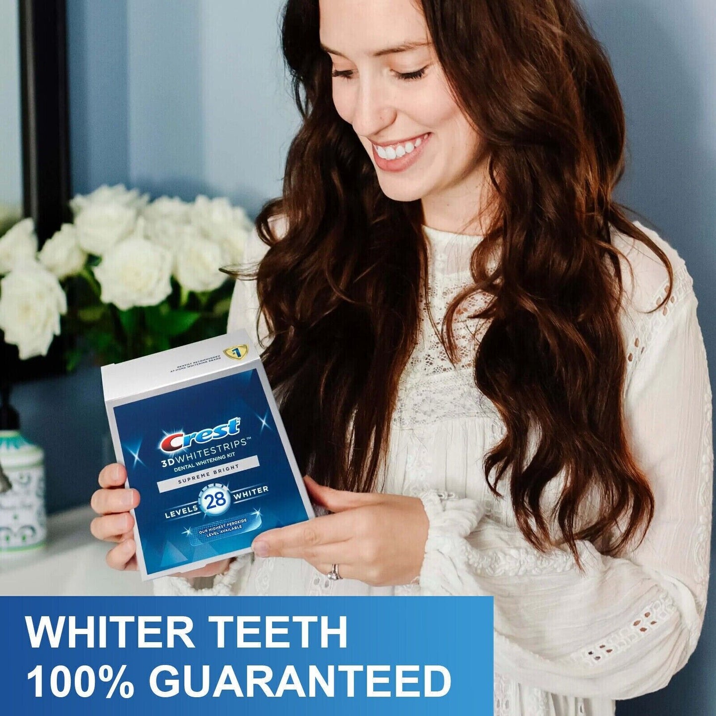 Crest 3D SUPREME BRIGHT LEVEL 28 Teeth Whitening Kit 42 Strips FREE EXPRESS POST