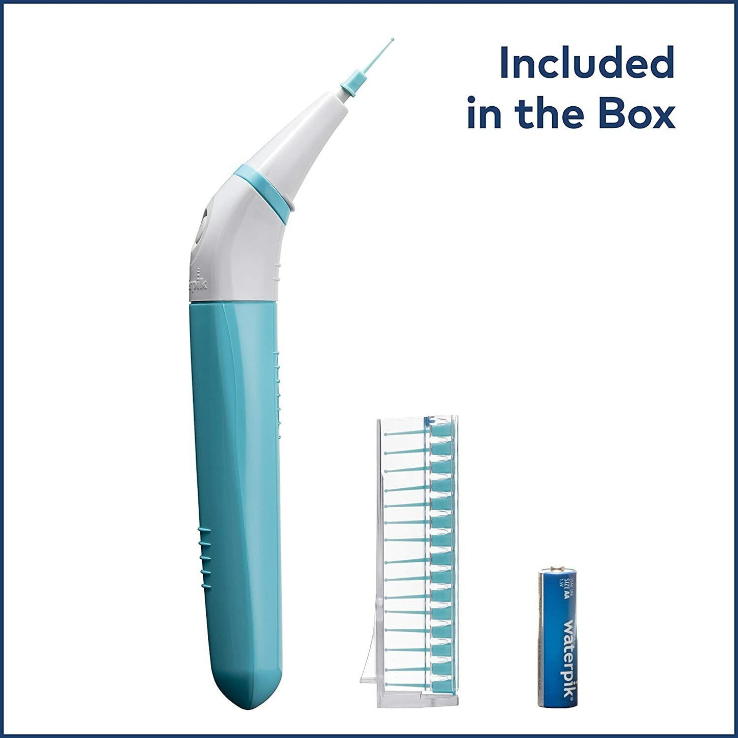 Waterpik Power Tooth Flosser 15 Tips Teeth Pick Oral Battery Dental FLA-220 CYAN