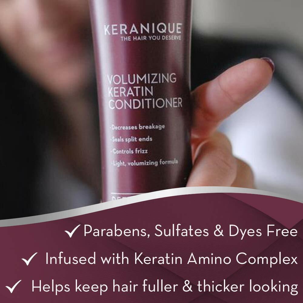 KERANIQUE Volumizing Keratin Conditioner Hair Regrowth 240mL - FREE EXPRESS POST