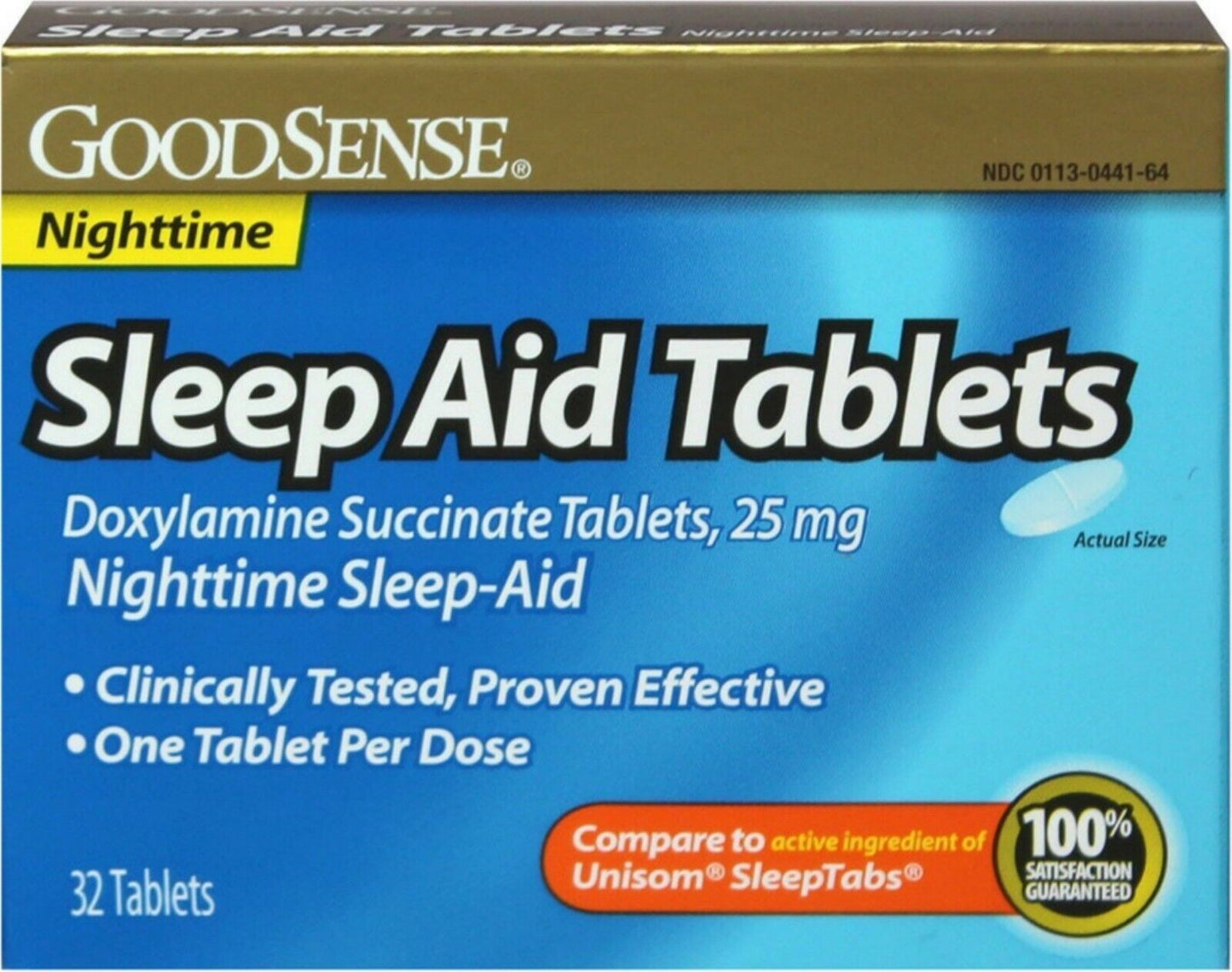Sominex Good Sense Sleep Aid Tablets Doxylamine Succinate 25 mg 32 TABLETS NEW