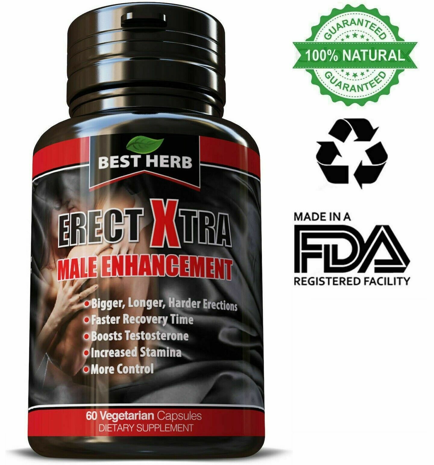 PENIS ENHANCEMENT PILLS - Naturally Increase Size Libido MAX STRENGTH 60 CAPS BH
