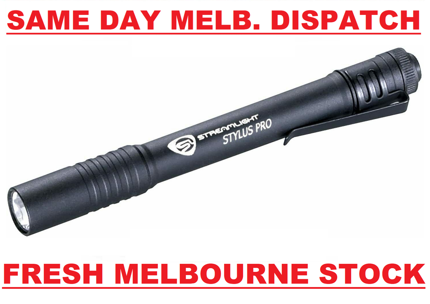 Streamlight 66118 Stylus Pro PenLight + Holster, Black with White LED 100 Lumens